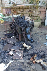 La casa andata a fuoco