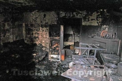 La casa andata a fuoco