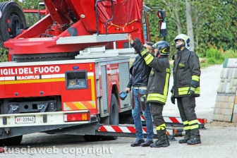 Incendio in falegnameria