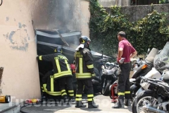 L\'intervento dei vigili del fuoco