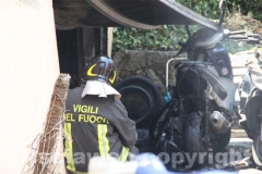 L\'intervento dei vigili del fuoco