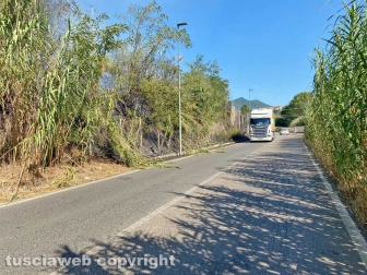 Incendio in strada Bagni