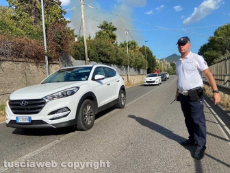 Incendio in strada Bagni