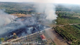 Incendio in strada Quartuccio