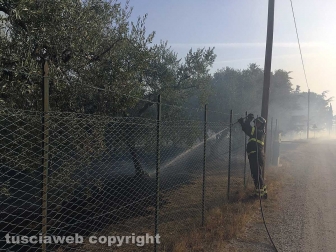 Incendio in strada Quartuccio