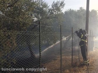 Incendio in strada Quartuccio