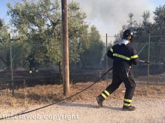Incendio in strada Quartuccio