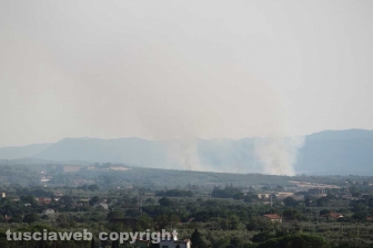 Incendio in strada Quartuccio