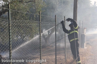 Incendio in strada Quartuccio