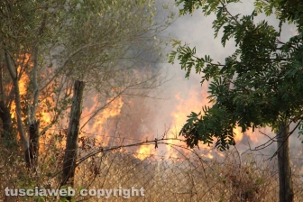 Incendio in strada Quartuccio