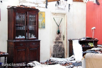 Incendio in strada Valore