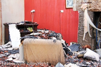 Incendio in strada Valore