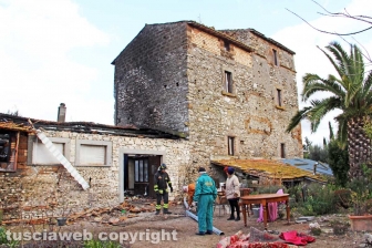 Incendio in strada Valore