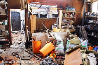 Incendio in strada Valore