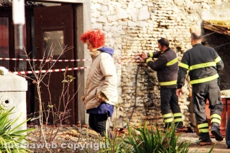 Incendio in strada Valore