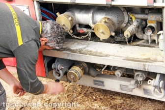 Incendio in strada Valore