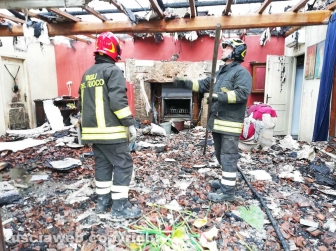 Incendio in strada Valore