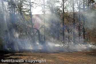 Viterbo - Incendio in via Edoardo Bordoni