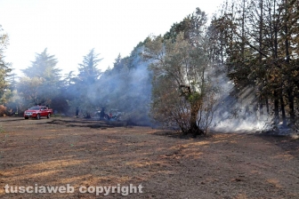 Viterbo - Incendio in via Edoardo Bordoni