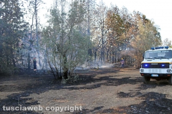 Viterbo - Incendio in via Edoardo Bordoni