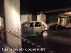 Viterbo - Incendio in via Garbini