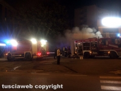 Viterbo - Incendio in via Garbini