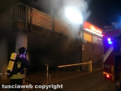 Viterbo - Incendio in via Garbini