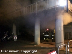 Viterbo - Incendio in via Garbini