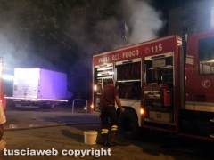 Viterbo - Incendio in via Garbini