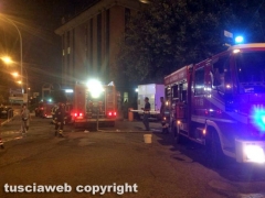 Viterbo - Incendio in via Garbini