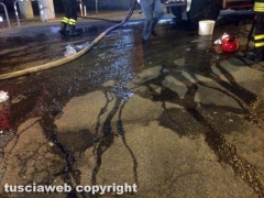 Viterbo - Incendio in via Garbini