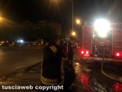 Viterbo - Incendio in via Garbini
