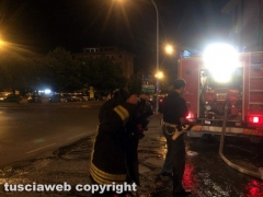 Viterbo - Incendio in via Garbini