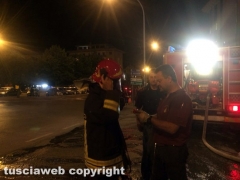 Viterbo - Incendio in via Garbini