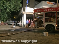Viterbo - Incendio in via Garbini