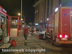 Viterbo - Incendio in via Garbini
