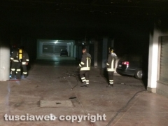 Viterbo - Incendio in via Garbini