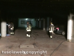 Viterbo - Incendio in via Garbini