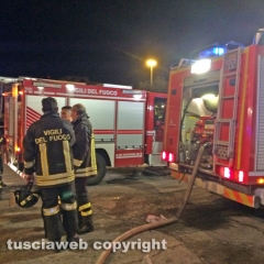 Viterbo - Incendio in via Garbini