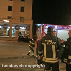 Viterbo - Incendio in via Garbini