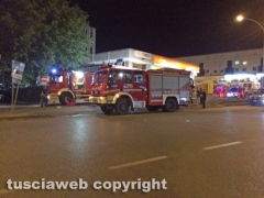 Viterbo - Incendio in via Garbini