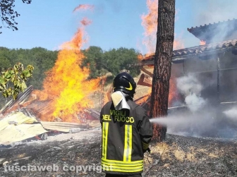 Orte - Incendio in località Petignano