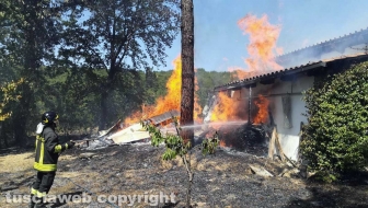 Orte - Incendio in località Petignano