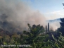 Incendio nel centro abitato a Giove