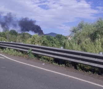 Incendio sulla Palanzana