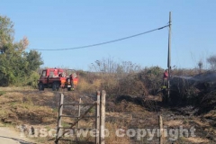 Incendio a ridosso dell\'ospedale