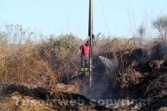 Incendio a ridosso dell\'ospedale