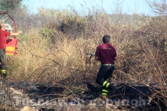 Incendio a ridosso dell\'ospedale