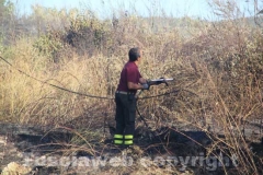 Incendio a ridosso dell\'ospedale