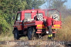 Incendio a ridosso dell\'ospedale